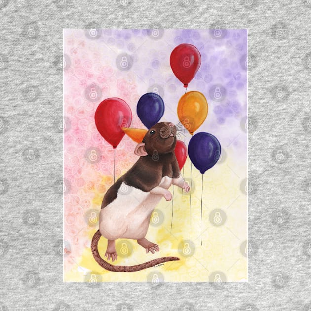 Rat Birthday Balloons by WolfySilver